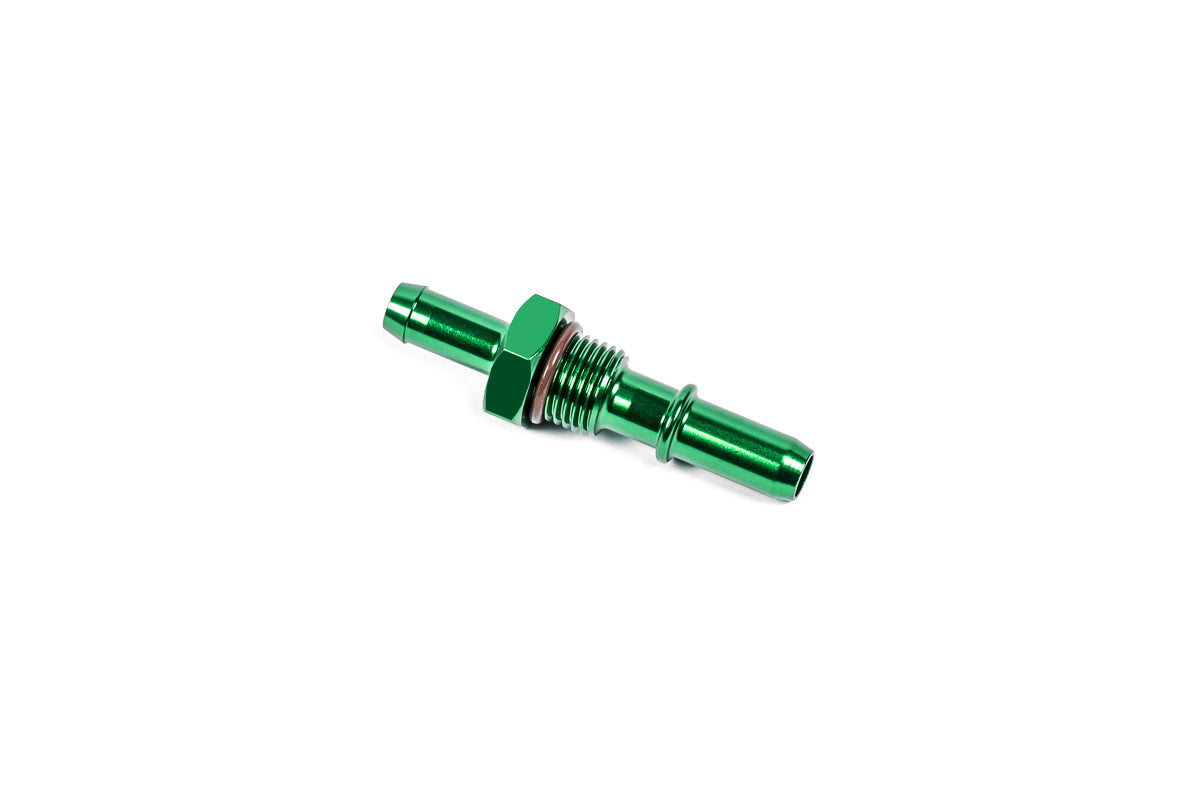 Radium 6AN ORB Bulkhead 3/8in SAE Male to 5/16in Barb Universal 14-0595