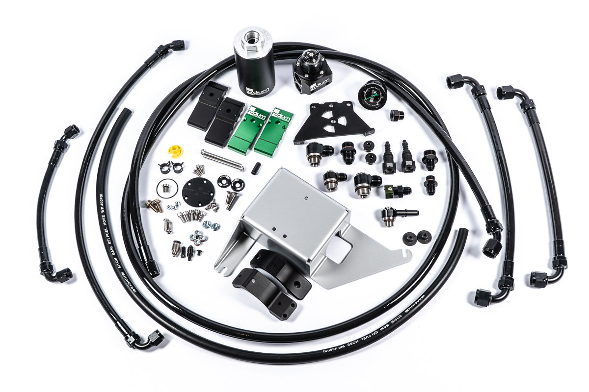 Radium Mustang plumbing kit 20-1816 contents