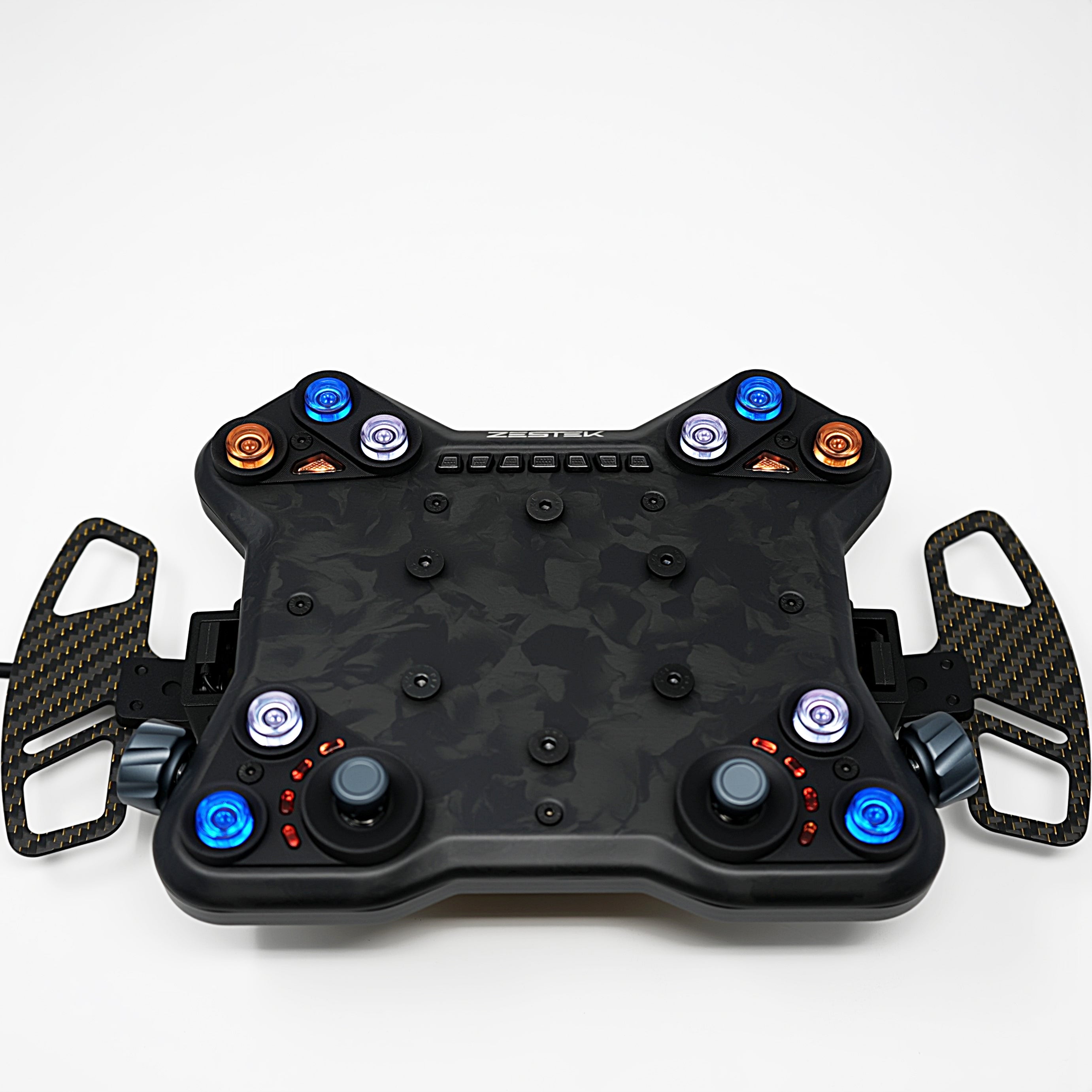 Front view of the Acura Zestek SCX hub carbon fiber composite panel, sold by Tuned By Shawn