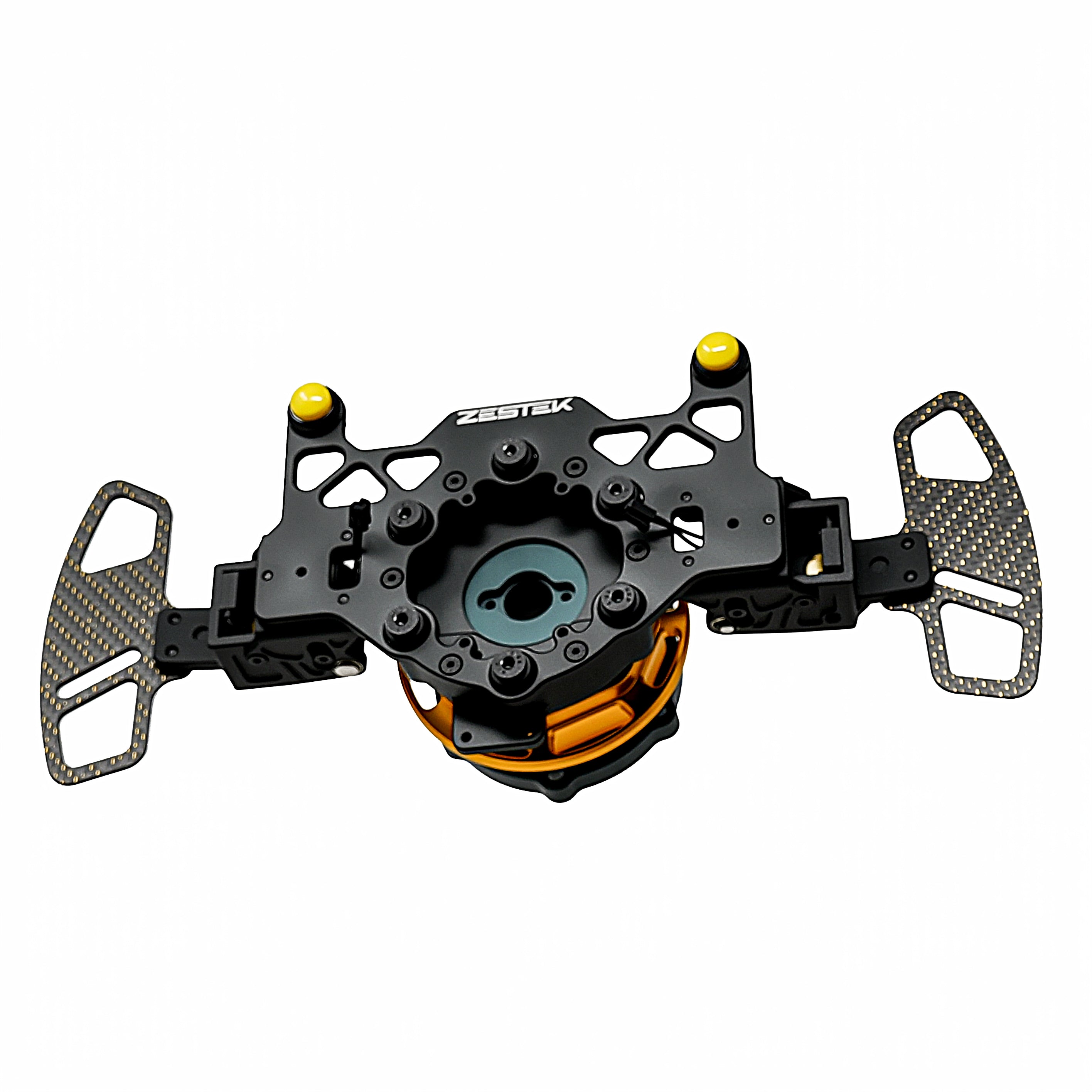 Front view of the Zestek Racing SSP machined aluminum hub plate, sold by Tuned By Shawn