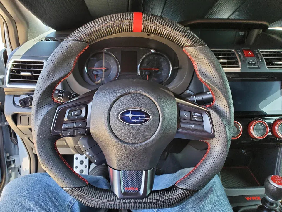 Rear of the Subaru SCX hub showing the concealed OEM adapter and CAN harness connection, Tuned By Shawn