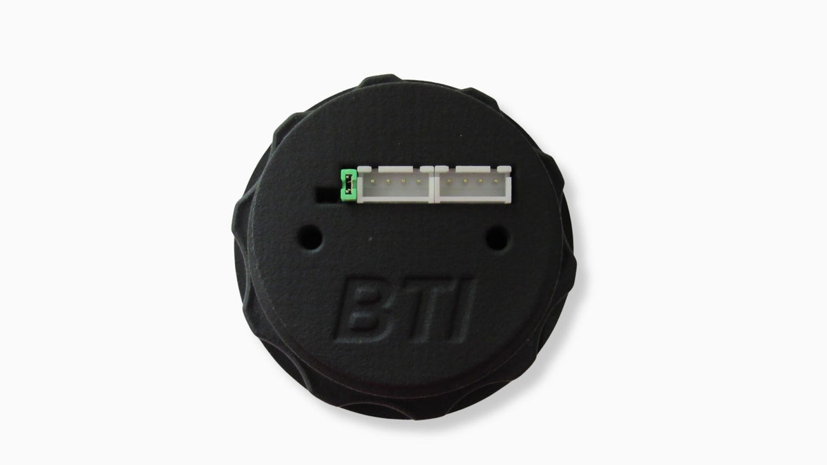 BTI 52mm CAN gauge rear connectors: 4-pin CAN and power header plus the ECU integration header, Tuned By Shawn