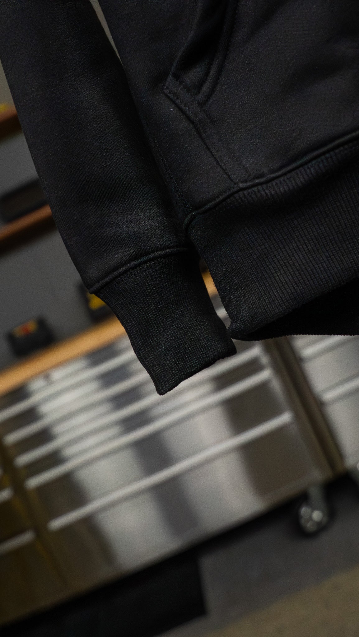 Haltech New Classic Hoodie - Black with White Logo (view 3)