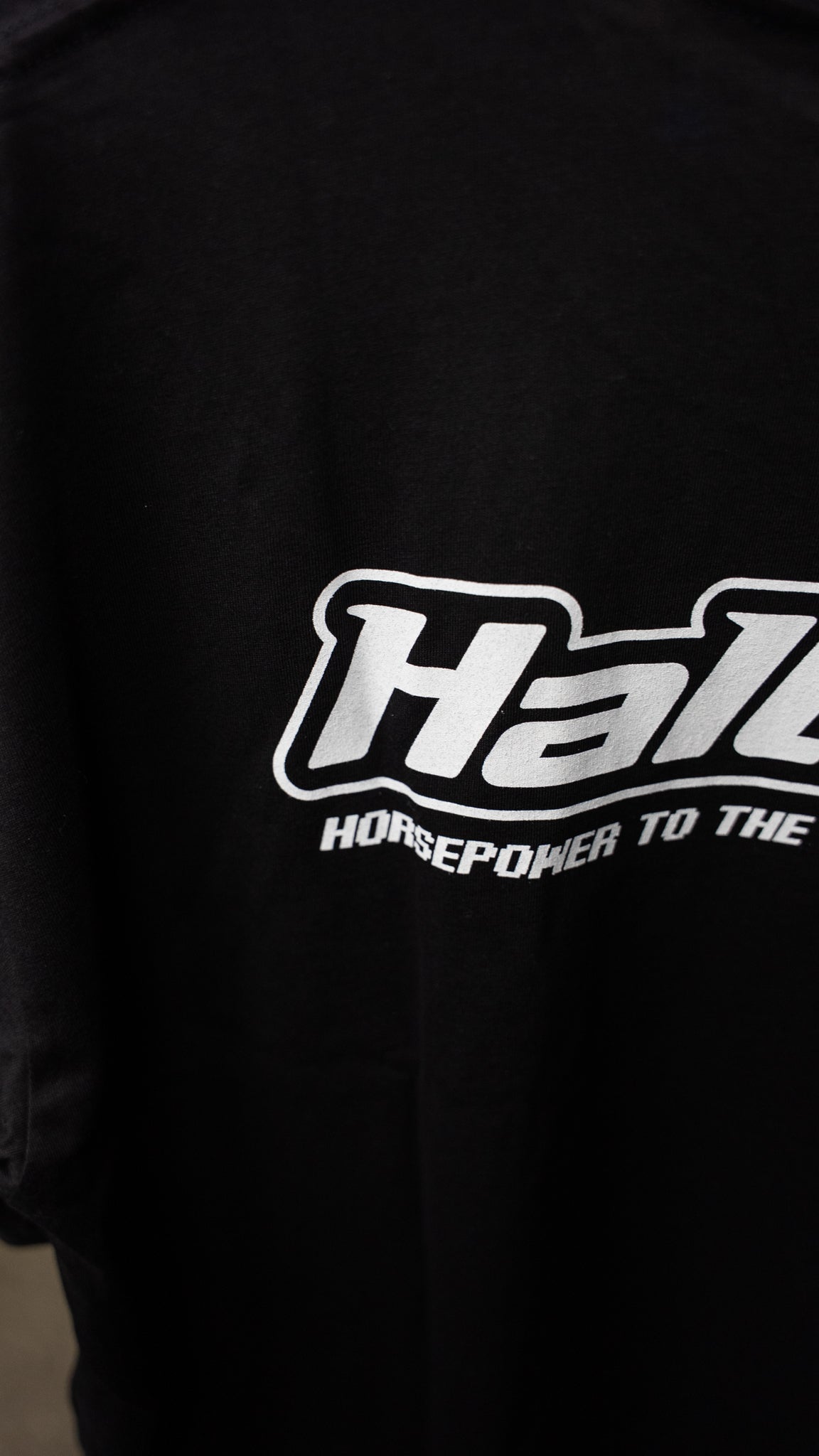 Haltech New Classic T-Shirt - Black with White Logo (view 5)
