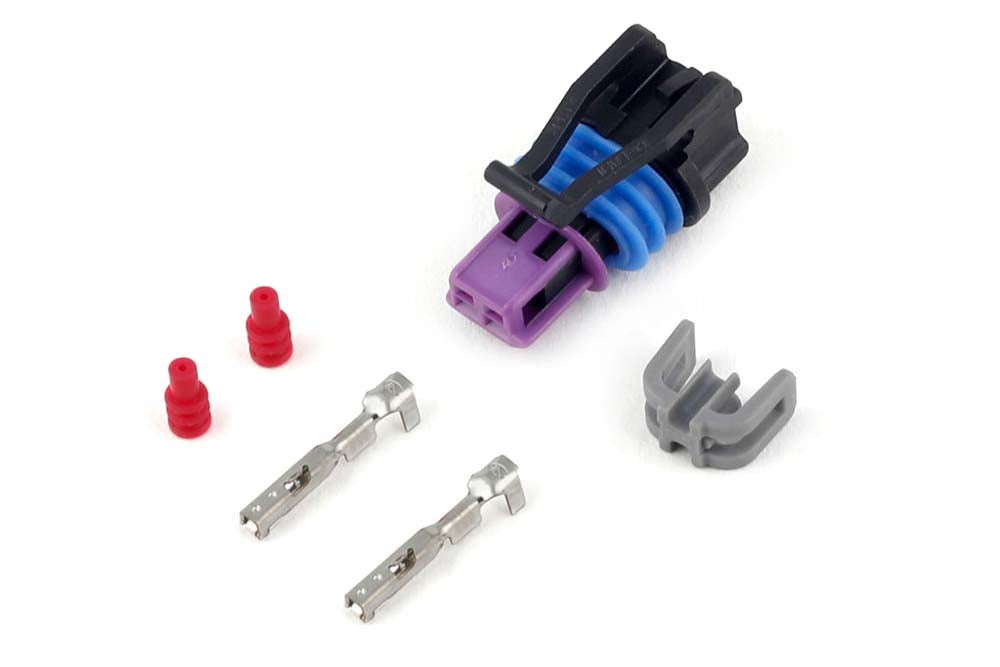 Plug and Pins Only - Delphi 2 Pin GM style Coolant Temp Connector (Black) (HT-030411)