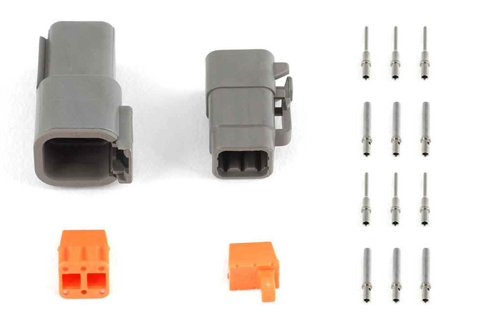 Plug and Pins Only - Matching Set of Deutsch DTM-6 Connectors (7.5 Amp) (HT-031015)