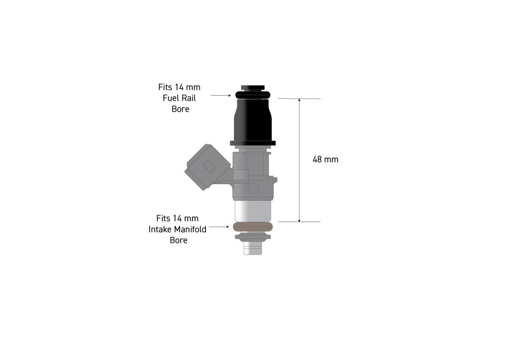 Fuel Injector Adapter 14mm 1/2 to 3/4 Length (HT-080005)