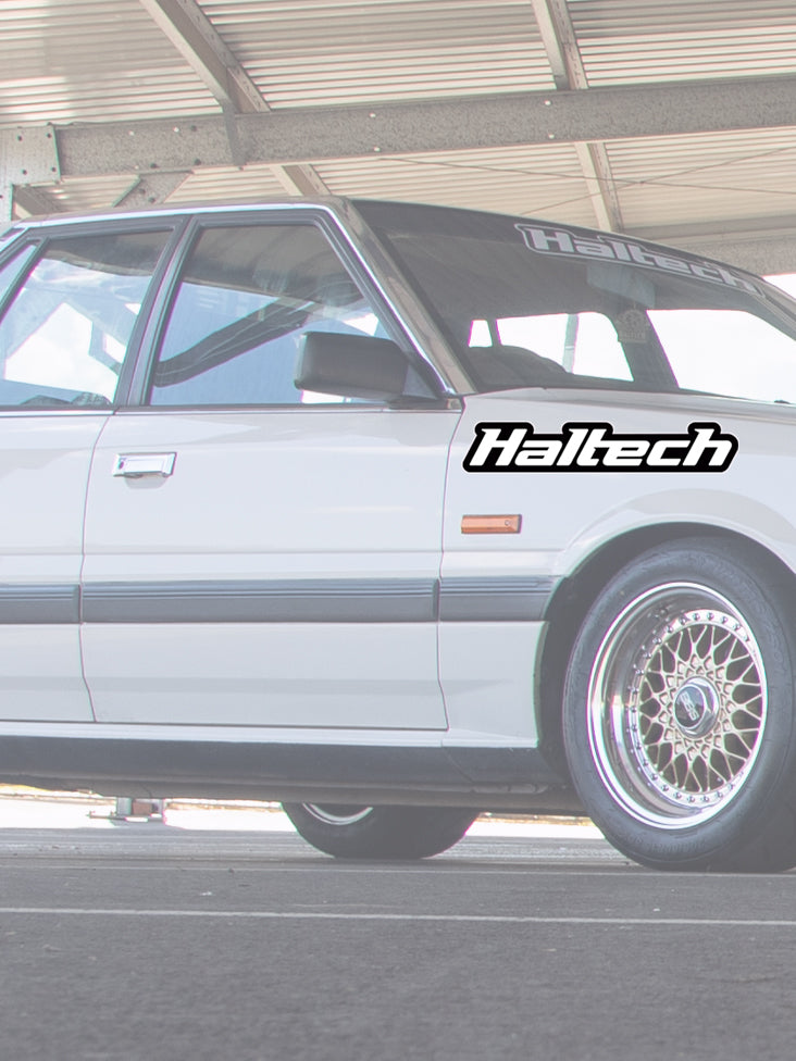 Haltech Logo Sticker Black and White 400mm (HT-300112)
