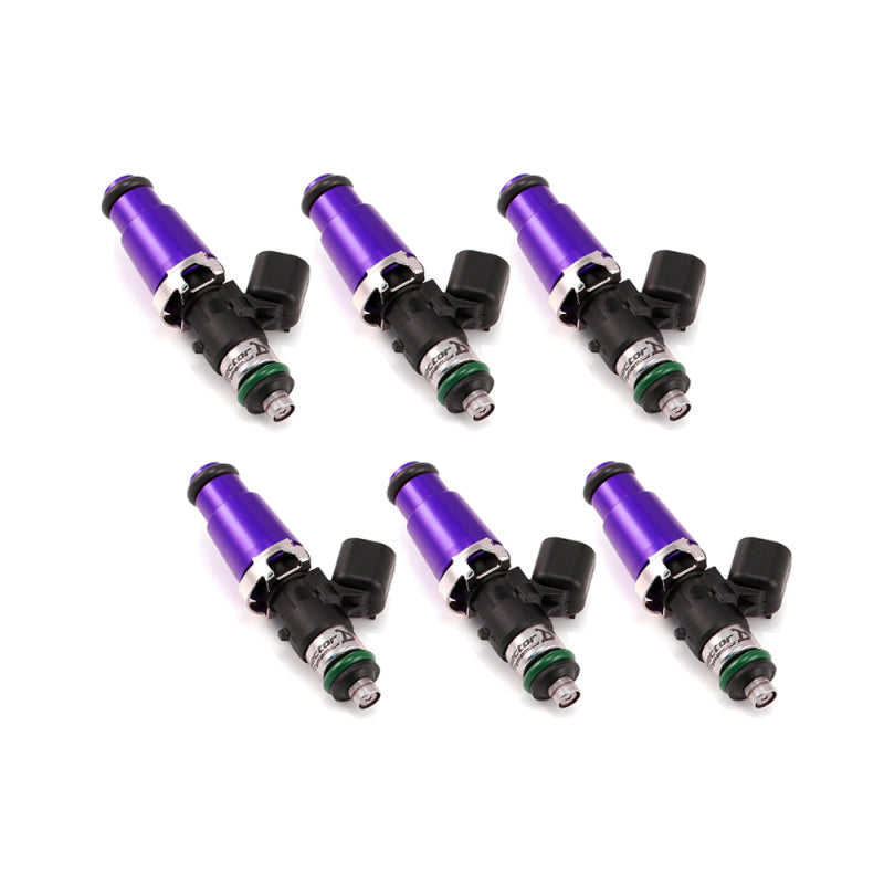 ID1300-XDS fuel injectors set of 6 for 60mm, 14mm Adapter Top, 14mm Lower O-Ring, sold by Tuned By Shawn