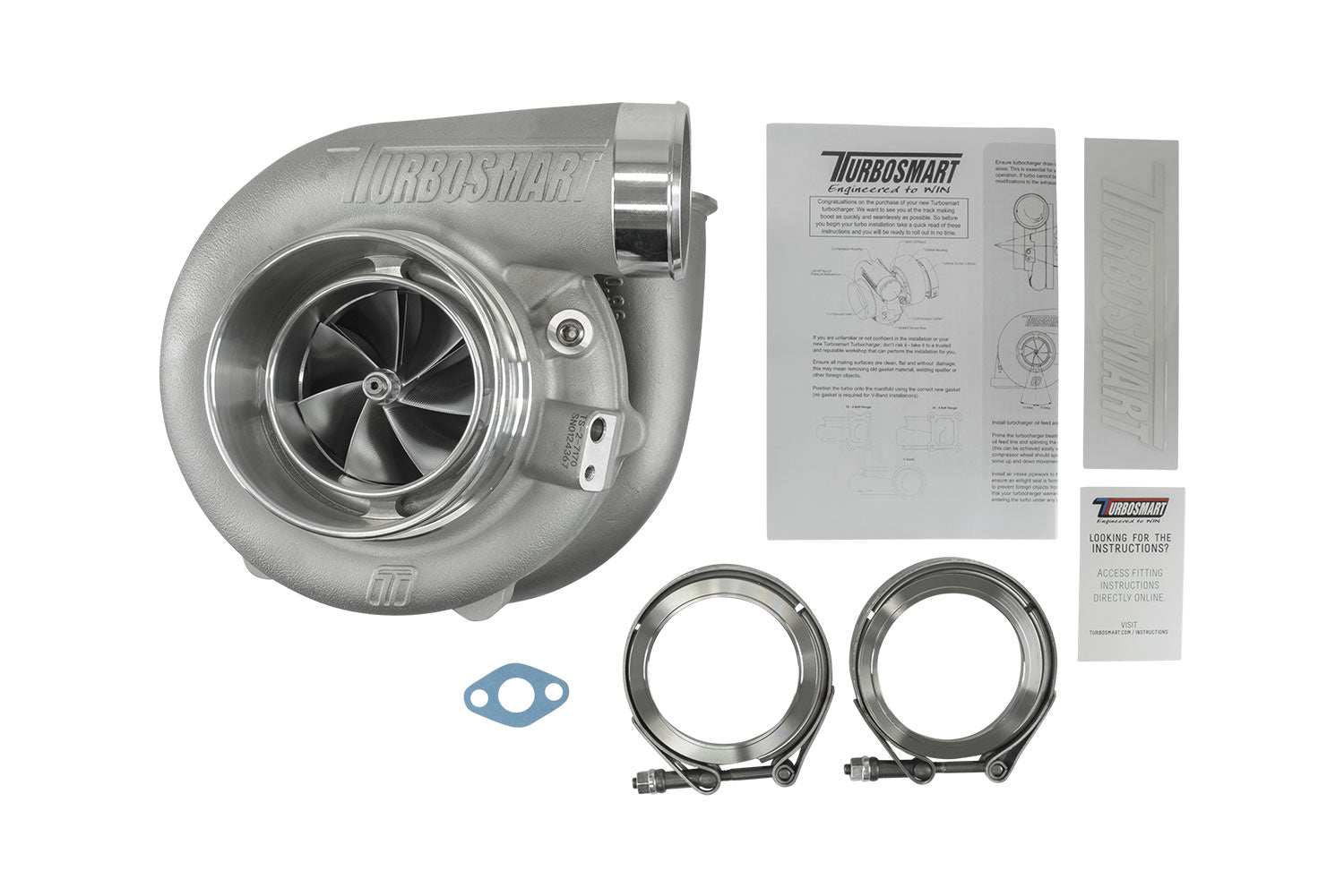 TS-2 Performance Turbocharger (Water Cooled) 7170 (Kompact) V-Band 0.96AR Externally Wastegated