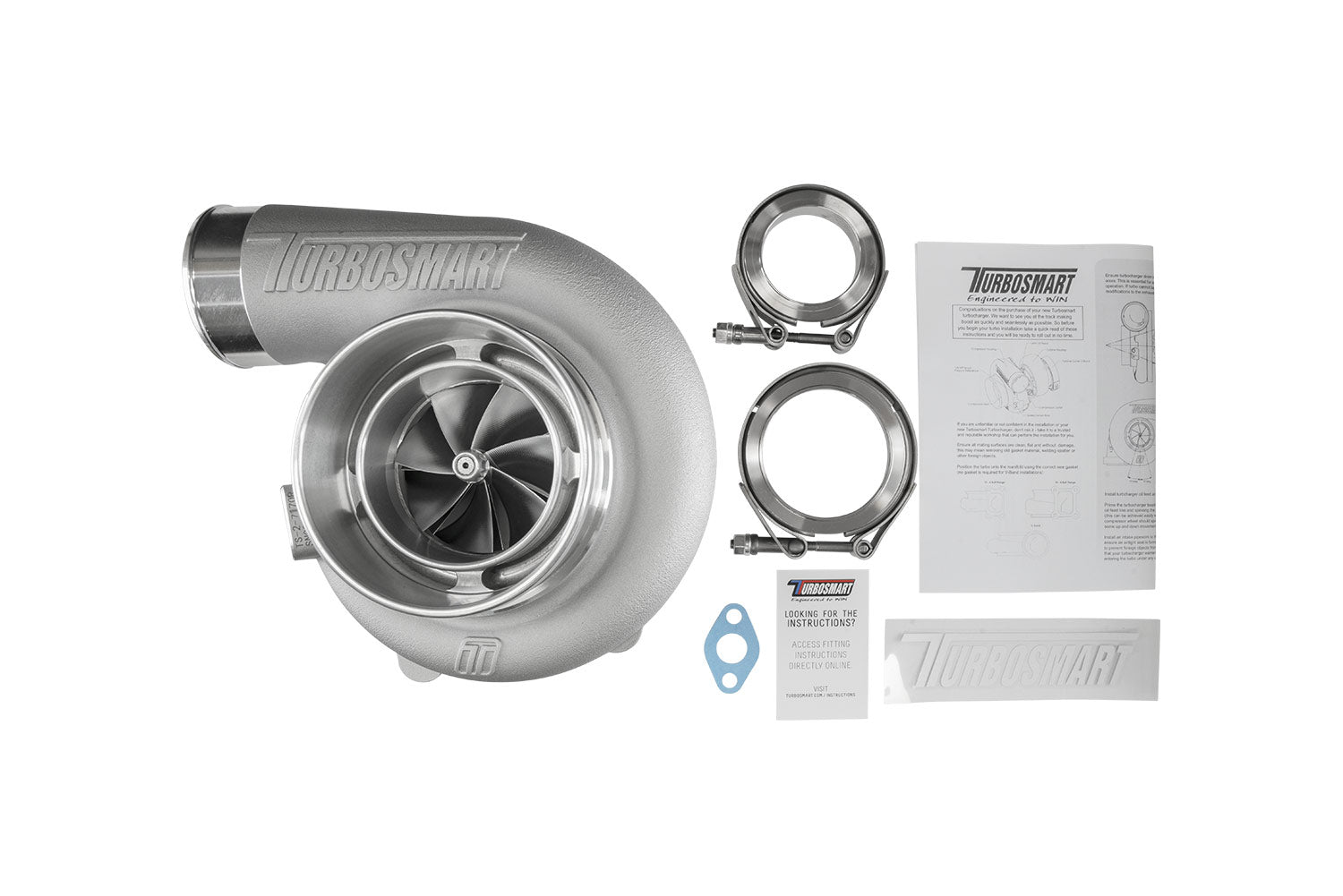 TS-2 Turbocharger (Water Cooled) 7170 (Kompact) V-Band Reverse Rotation 1.07AR Externally Wastegated