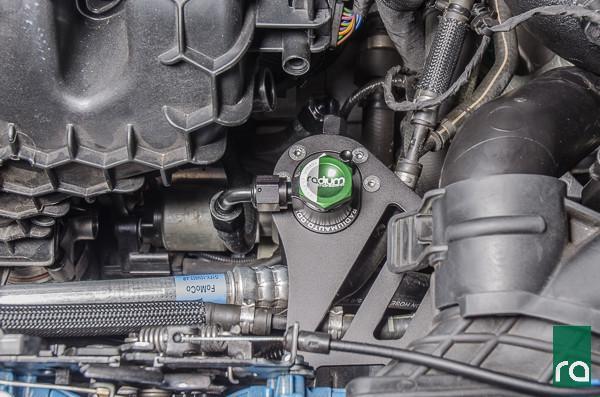 Billet Radium catch can with dipstick for Focus EcoBoost, Tuned By Shawn