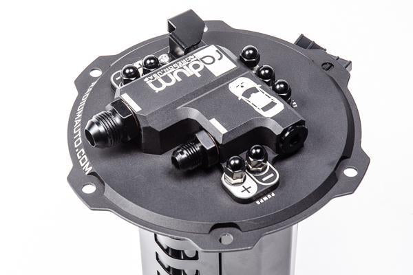 Tuned By Shawn Radium fuel pump hanger installed in Evo X fuel tank