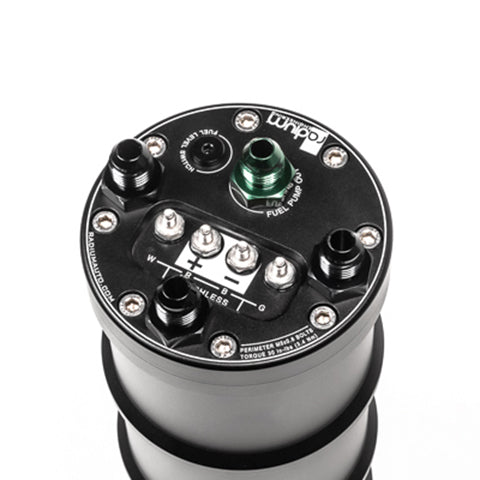 Radium single pump surge tank internal pump mounting, sold by Tuned By Shawn