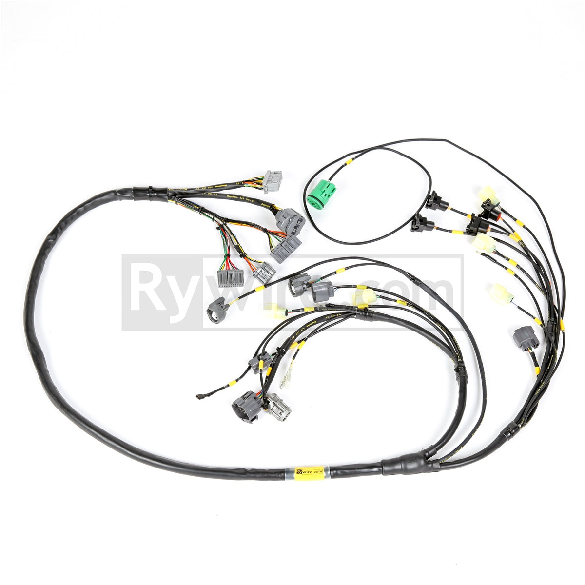 Rywire mil-spec tucked H22 swap engine harness for H-series and F20B, sold by Tuned By Shawn