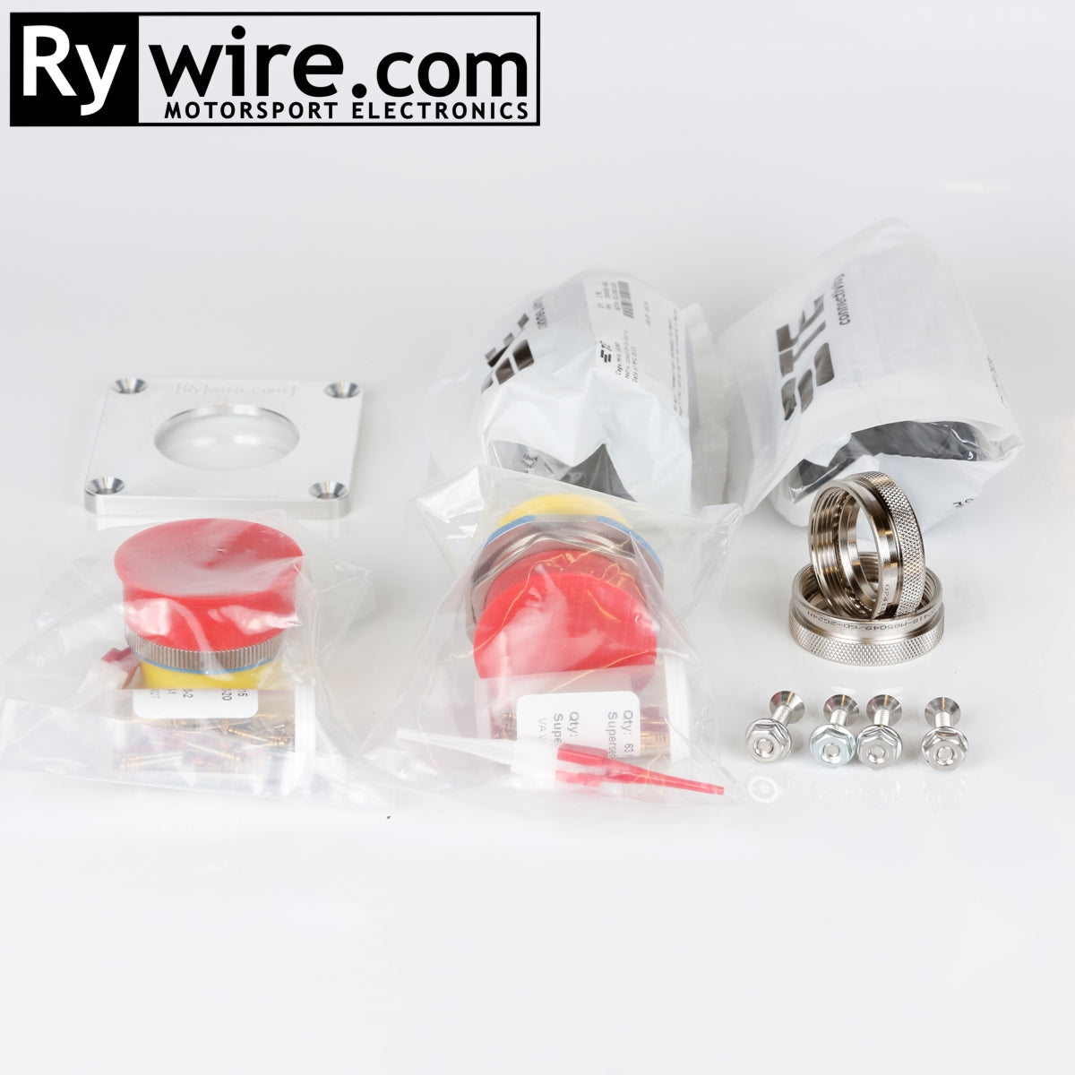 Rywire 61-pin mil-spec connector kit with boots and 3 x 3 inch plate, photo 2