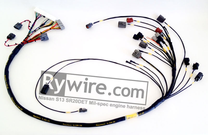 Rywire Nissan S13 SR20DET mil-spec engine swap harness, sold by Tuned By Shawn