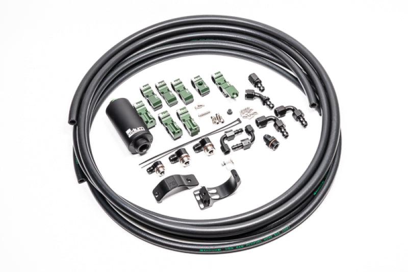 Radium Engineering Late Nissan Fuel Hanger Plumbing Kit Microglass Filter from Tuned By Shawn