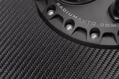 Radium carbon fiber fuel cell lid 2x2 twill weave detail