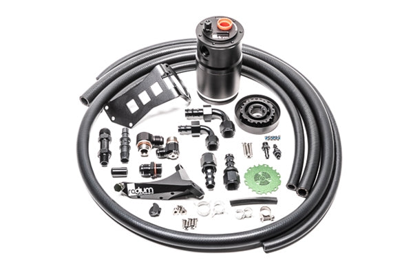 Radium Engineering air oil separator AOS-R kit 20-0258 for Subaru WRX at Tuned By Shawn