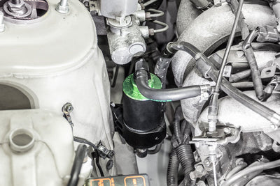 Radium Nissan fuel filter kit installed on S13