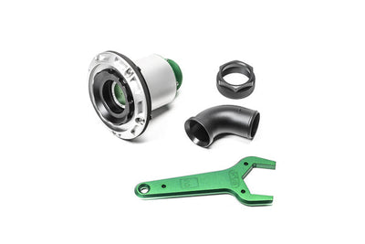 Radium Remote Mount Vented Female Dry Break 1.5in Elbow Universal 20-1104-V