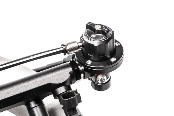 Radium DMR-RA mounted on fuel rail with return fitting, Tuned By Shawn