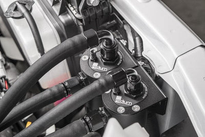 Radium dual catch can kit installed Toyota Tundra 20-0240-FL