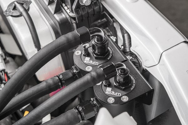 Radium dual catch can kit installed Toyota Tundra 20-0240-FL