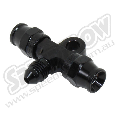 200 Series Hose End Tee with Male & Bracket