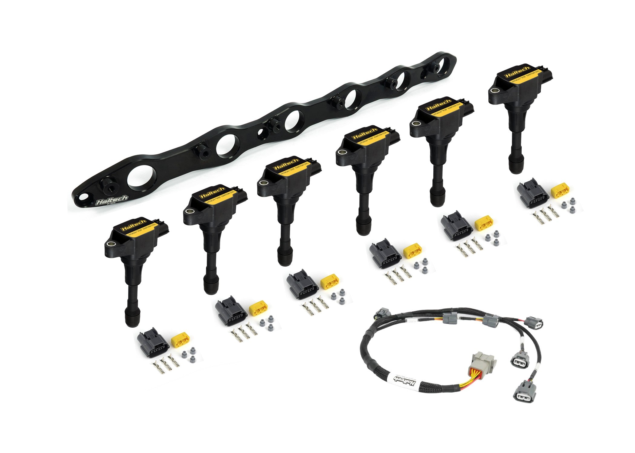 R35 Coil Bracket for Nissan RB20/25/26 includes bracket coils, connectors and harness (HT-120203)