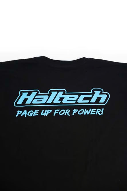 Haltech "Classic" T-Shirt Black with Blue Logo