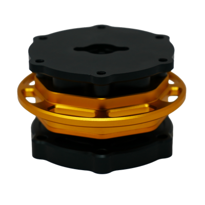 Spring-loaded pogo pins inside the Zestek SCX quick release carrying CAN and power circuits, Tuned By Shawn authorized dealer