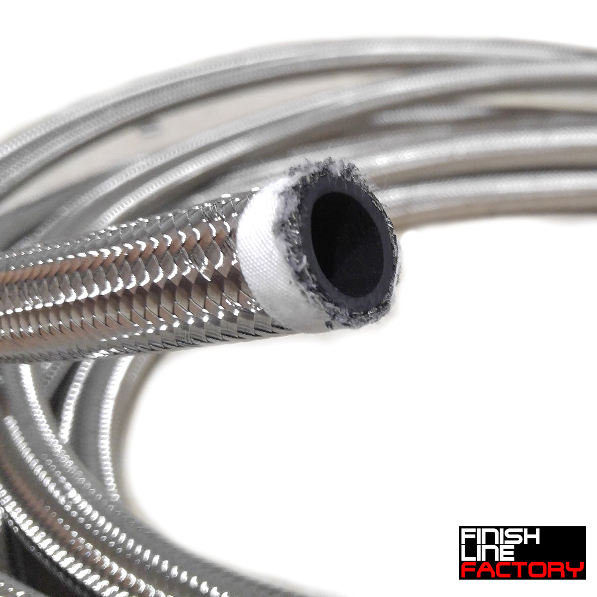 FLF Stainless Steel Braided Hose (50 Foot Roll)
