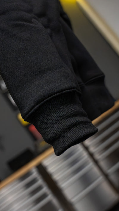 Haltech New Classic Hoodie - Black with Pink Logo (view 4)