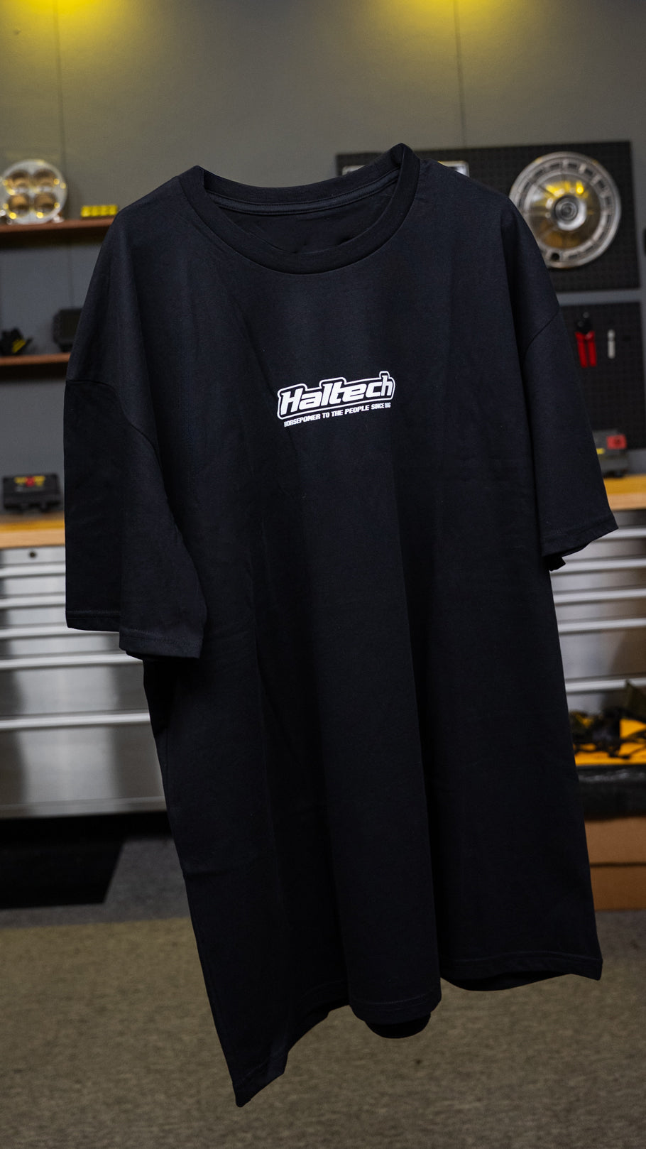 Haltech New Classic T-Shirt - Black with White Logo