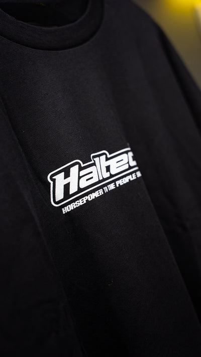 Haltech New Classic T-Shirt - Black with White Logo (view 3)