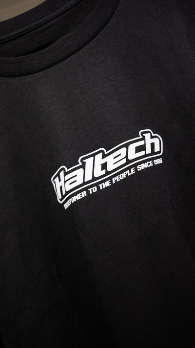 Haltech New Classic T-Shirt - Black with White Logo (view 4)