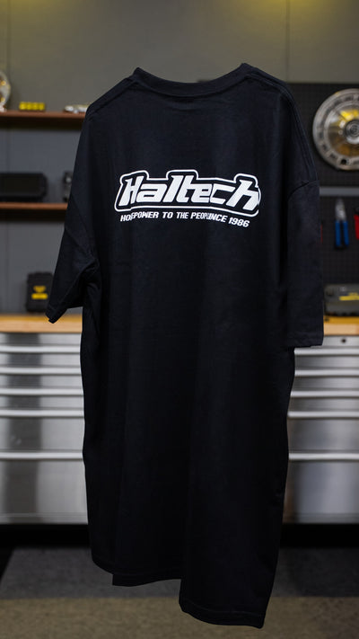 Haltech New Classic T-Shirt - Black with White Logo (view 6)