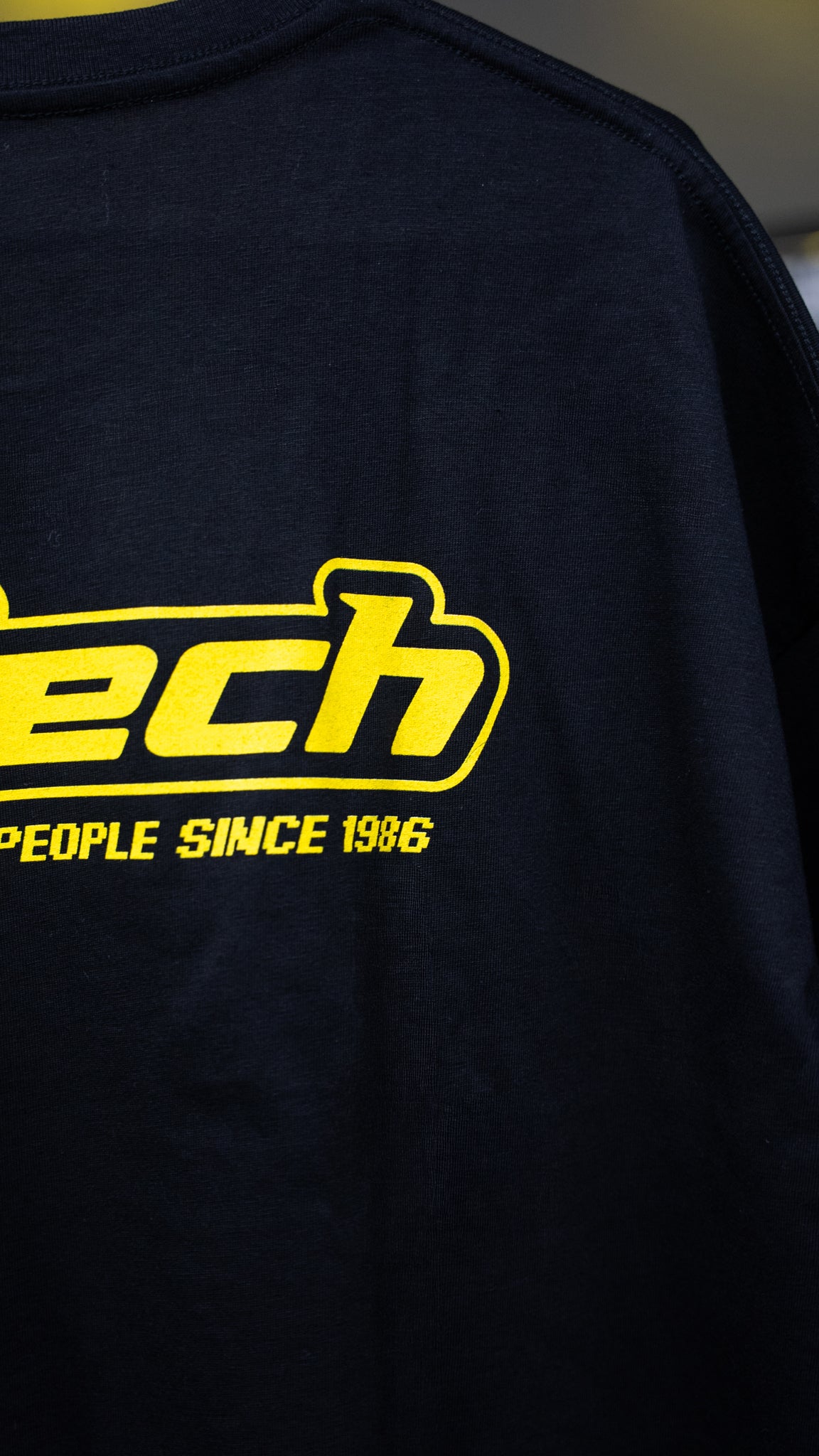 Haltech New Classic T-Shirt - Black with Yellow Logo (view 5)
