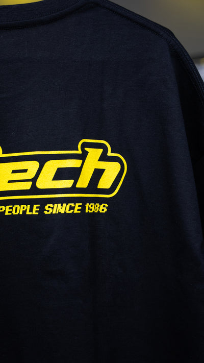 Haltech New Classic T-Shirt - Black with Yellow Logo (view 5)