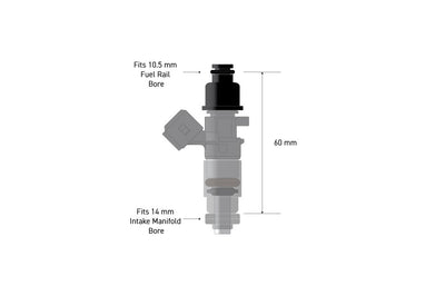 Fuel Injector Adapter 10.5mm Nissan RB26DETT GTR (HT-080001)