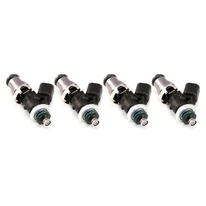 ID1300-XDS fuel injectors set of 4 for 48mm, 14mm Adapter Top, R35 Lower Spacer, sold by Tuned By Shawn