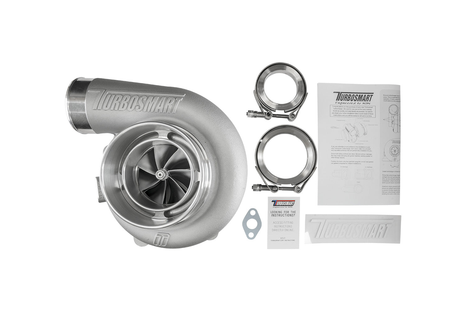 TS-1 Performance Turbocharger 6870 (Kompact)  V-Band Reverse Rotation 0.96AR Externally Wastegated