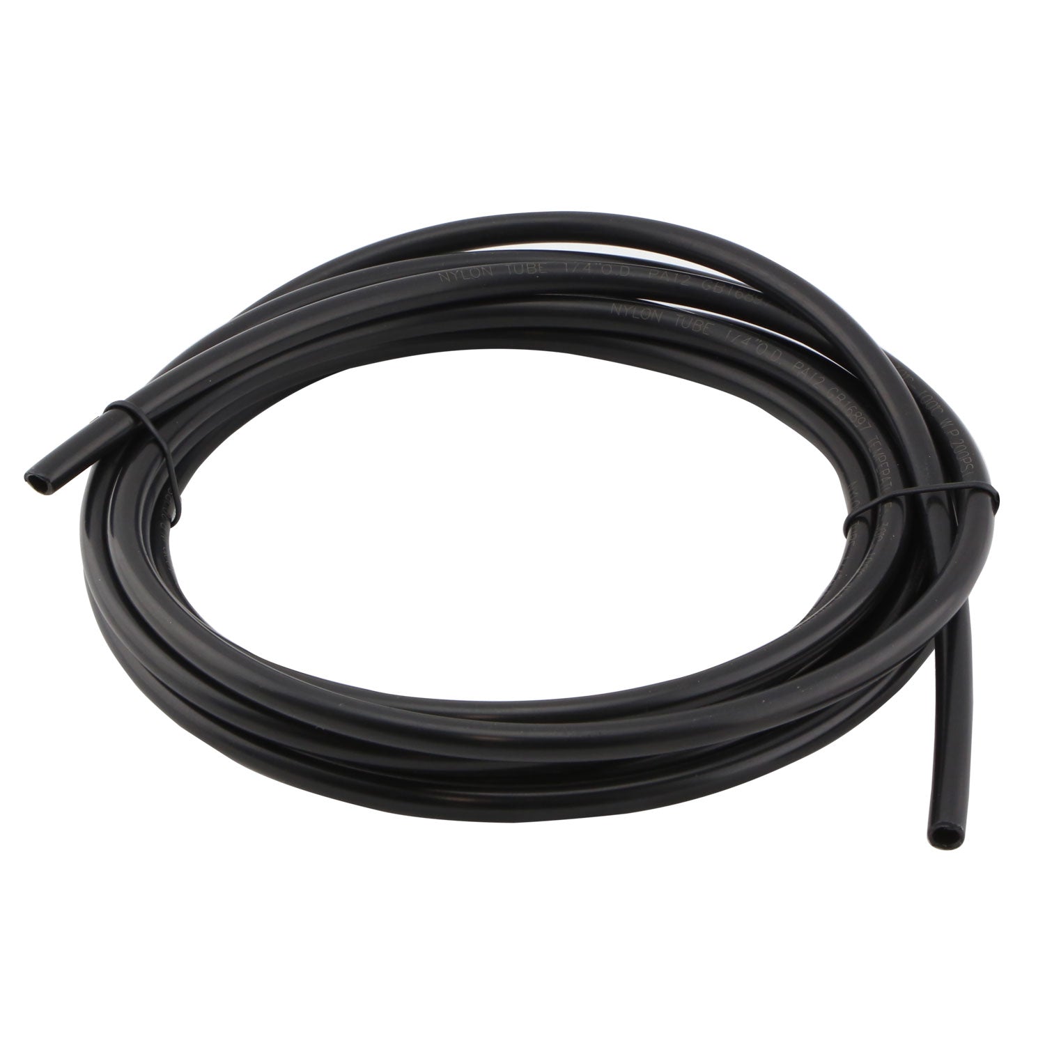 Nylon Tubing 1/4" / 6mm - Black - 3m length