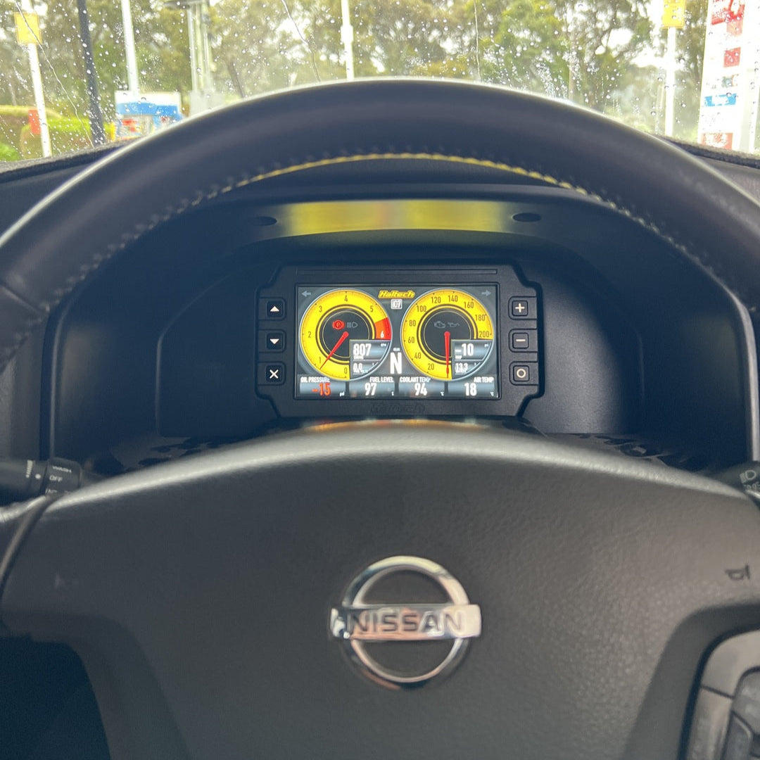 Nissan Patrol Y61 GU Series 1, 2 & 3 (and Series 4 DX) 1997-2007 Haltech iC-7 / uC-10 dash mount by Mako Motorsport
