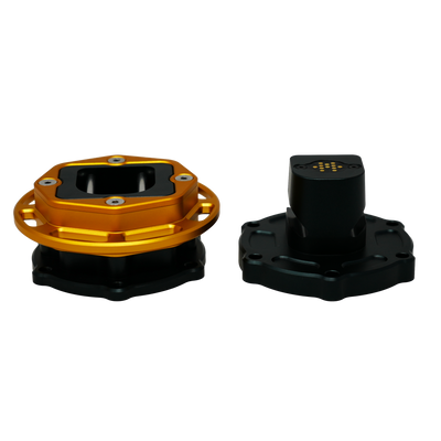 Zestek SCX quick release with pogo-pin electrical contacts for racing steering wheels at Tuned By Shawn
