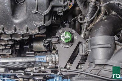 Billet Radium catch can with dipstick for Focus EcoBoost, Tuned By Shawn
