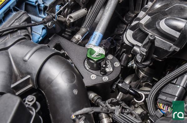 Billet Radium catch can with dipstick for Focus EcoBoost, Tuned By Shawn