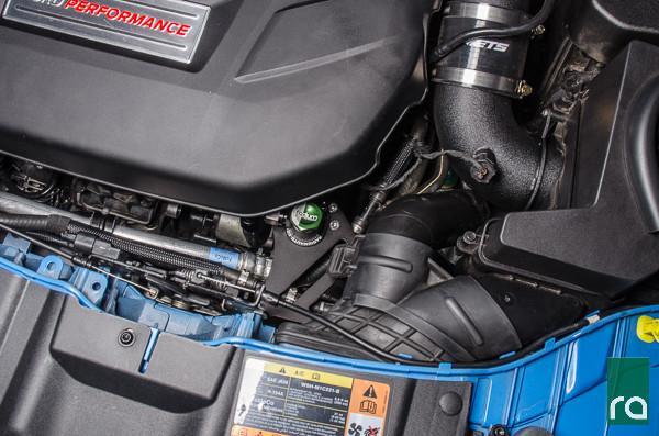 Billet Radium catch can with dipstick for Focus EcoBoost, Tuned By Shawn